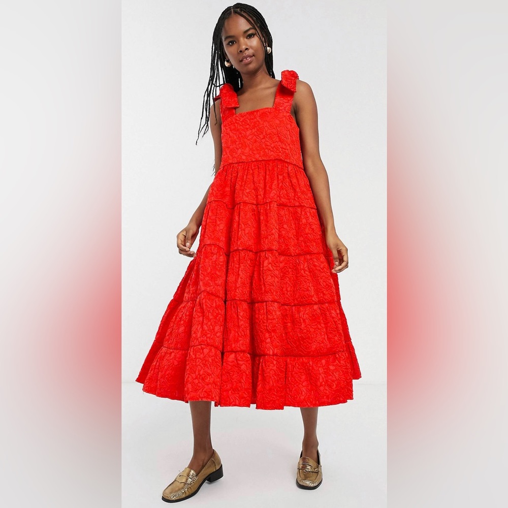 Sister Jane Likely Lady Red Midi Dress.